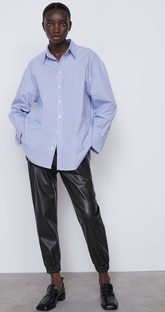 HOST PICK🎉NWT ZARA Faux Leather SLOUCHY Pants - Picture 14 of 16